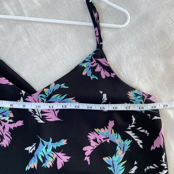 Black Printed Slip Dress Tank Dress Women's Medium - Picture 4 of 5